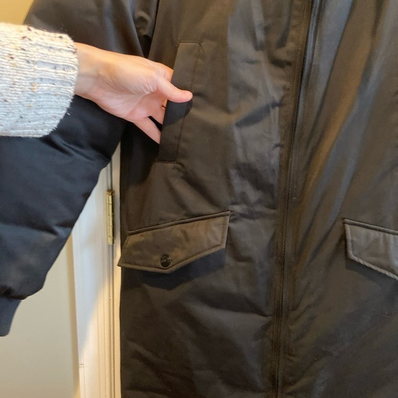 Dualist Stella Coat Womens T1 Navy Hooded Long Puffer Parka Synthetic Insulated - Picture 10 of 16